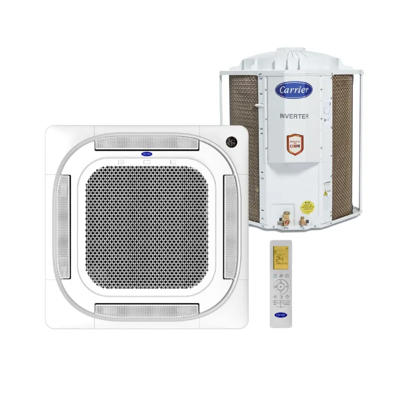Ar-Condicionado Split Cassette 48000 BTUs 4 Vias Inverter Frio Carrier 40KVQF48C5A40KWFLB38CCVF48515MCA - 220v