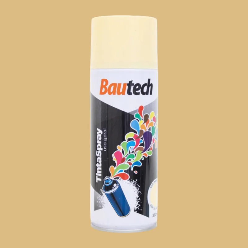 Tinta Spray Uso Geral Alto Brilho 350ml Bautech Tinta Spray Uso Geral Alto Brilho Bege 350ml Bautech