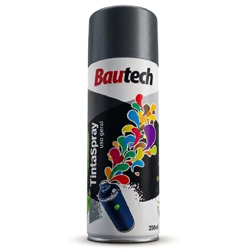 Tinta Spray Aerossol 30503 para Pintura Alto Brilho Preto 350ml Bautech - OUTRAS - Beleza E Perfumaria