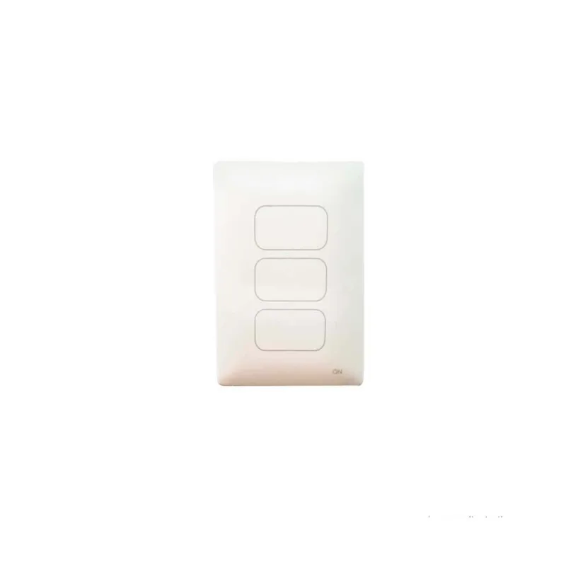 Interruptor One Touch 4x2 PAD simples triplo branco ON