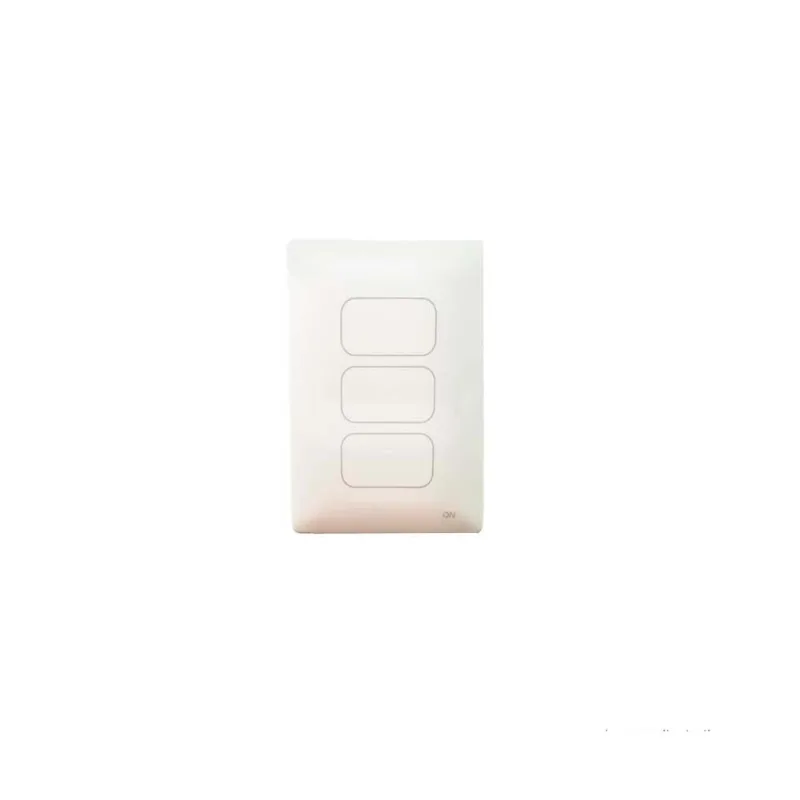 Interruptor One Touch 4x2 PAD paralelo triplo branco ON