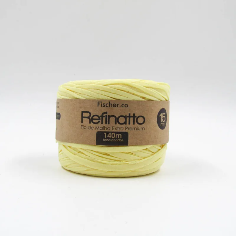 FIO DE MALHA PREMIUM FISCHER REFINATTO 15MM COM 140 METROS 005Fm - Amarelo Bebê