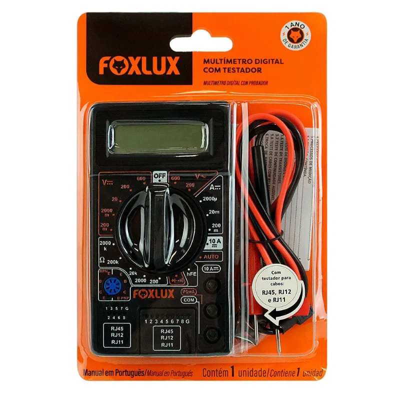 Multimetro Digital C Testador Foxlux