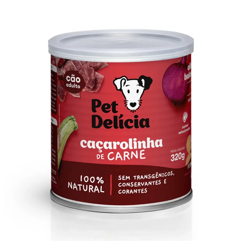 Ração Úmida Pet Delícia Cães Caçarolinha de Carne - Pet Delicia - Cachorro