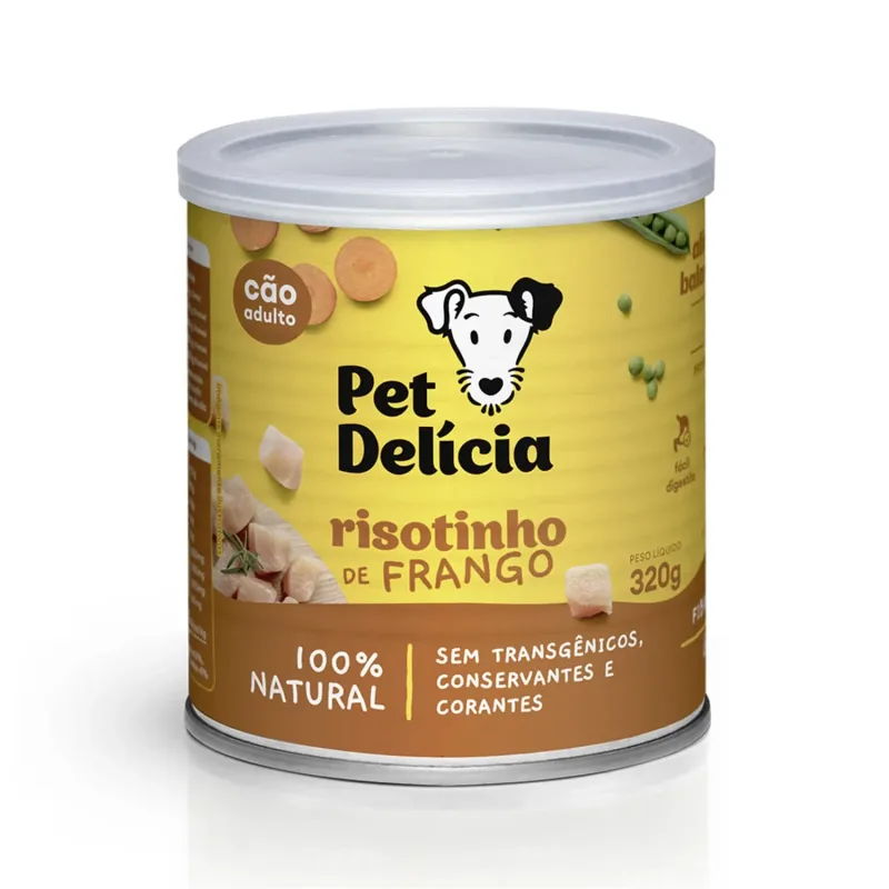 Ração Úmida Pet Delícia Cães Risotinho de Frango - Pet Delicia - Cachorro
