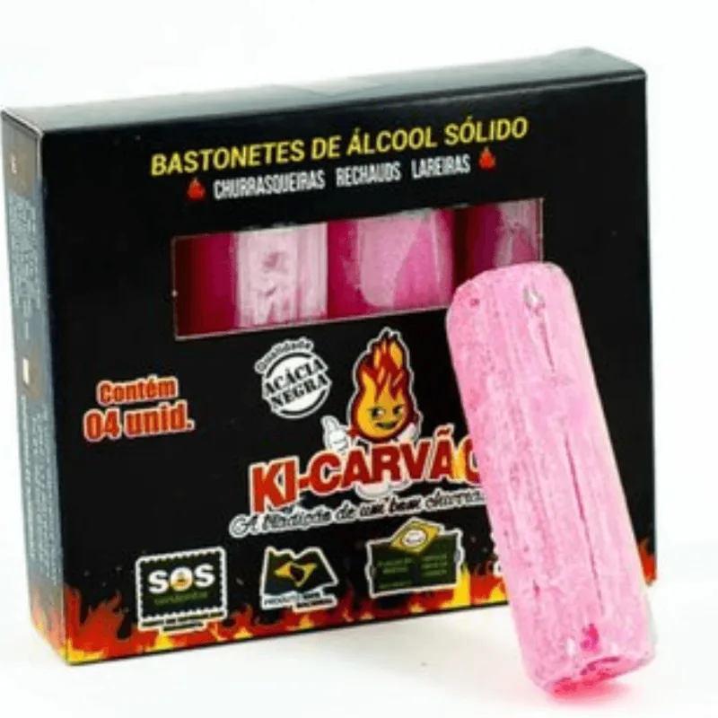 Acendedor Ki-Carvão Bastonete Com 4 Und