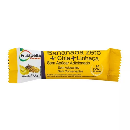 Bananada C/chia Linhaça 180 - FRUTABELLA - Mercearia