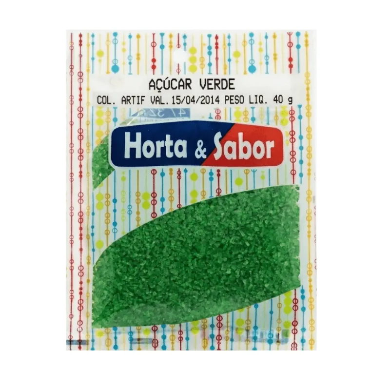 Açúcar Colorido Horta E Sabor Verde 40g