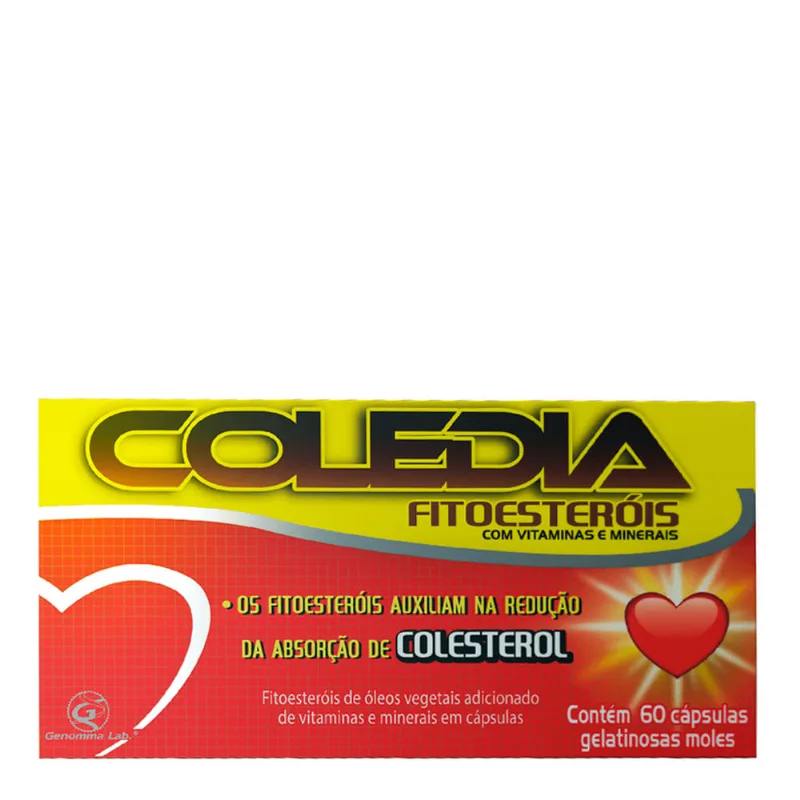 Coledia Fitoesteróis Genomma 60 Cápsulas Gelatinosas