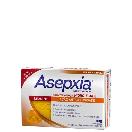 Sabonete Em Barra Anti Acne Asepxia 90g Enxofre Unit - ASEPXIA