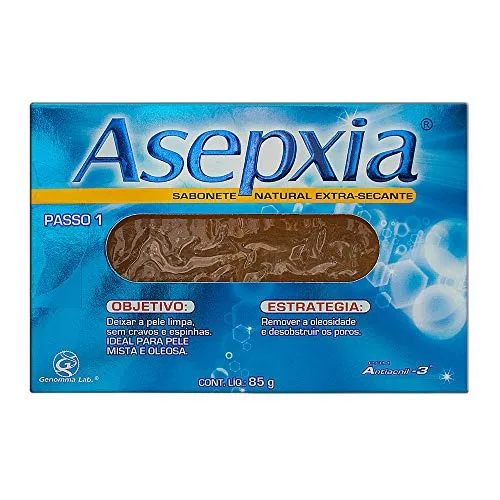 Sabonete Em Barra Anti Acne Asepxia 85g Natural Unit - ASEPXIA
