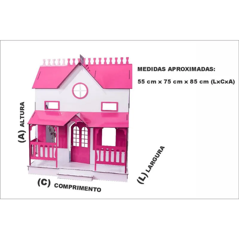 Kit Casa Bonecas Decorativa Móveis Lian Sonhos s + s - Darama