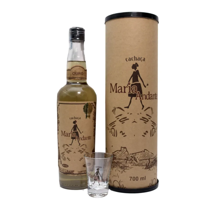 Cachaça Maria Andante Ouro Com Box 670ml