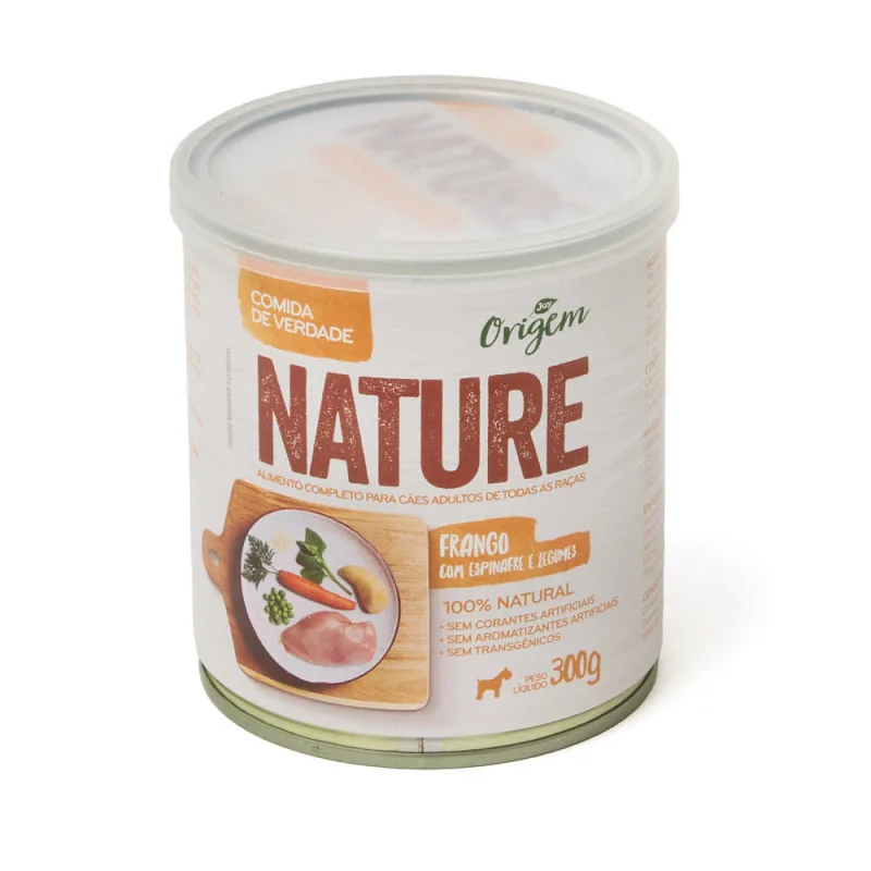 Ração Úmida para Cães Adultos Origem Nature Frango com Espinafre e Legumes - Origem Natural - Cachorro