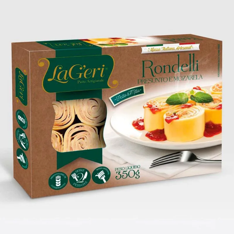Rondelli Presunto e Mussarela La G'eri Caixa 350g