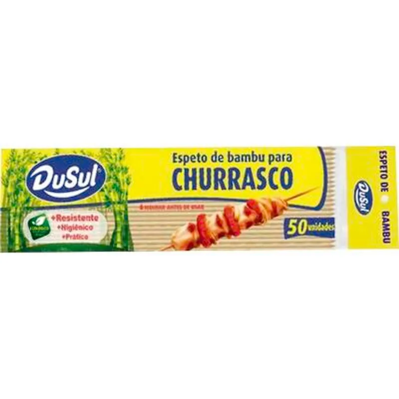 Espetinho de Bambu Para Churrasco DuSul 50 un