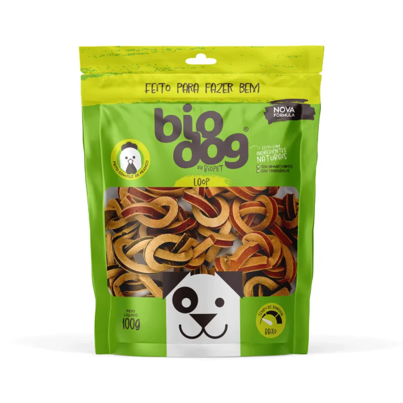 Petisco Loop Macio Frango e Peixe Biodog - Bio dog - Cachorro