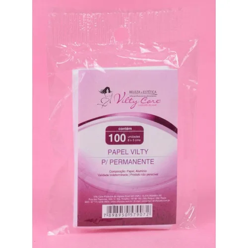 VILTY CARE PAPEL PERM 5X8CM C/100 - CARE - Plásticos