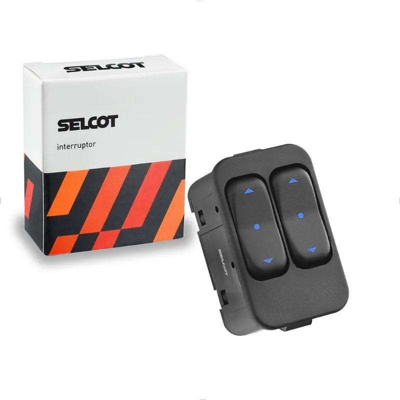 Botão Interruptor Vidro Elétrico Duplo Montana Agile 2009 até 2021 Azul Selcot