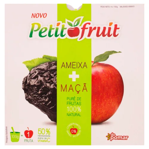 PETITFRUIT AMEIXA + MAÇÃ 400GR - PETIT FRUIT - Alimentos Preparados