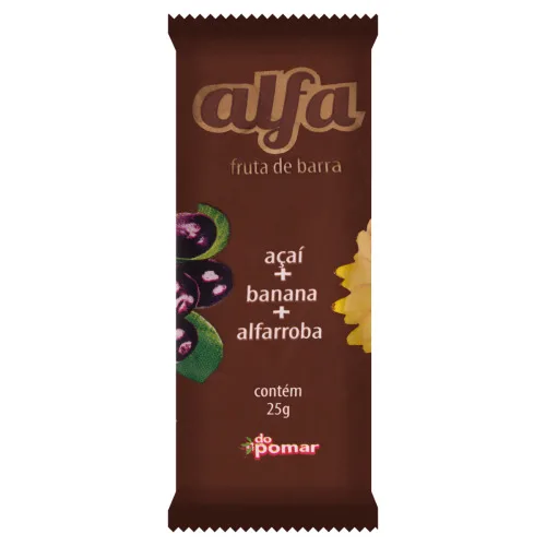 BARRA FRUTA ACAI BANANA ALFARROBA 25G . - ALFA - Produtos De Pastelaria