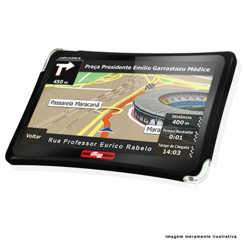 Gps Aquarius 4 Rodas Tela 4.3' Slim 2gb Mtc4310 - Preto