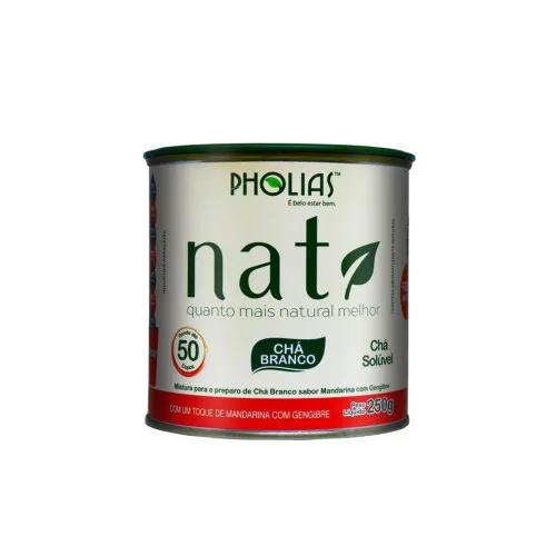 Cha Branco Mandarina Gengibre Pholias 250g - NAT - Mercearia