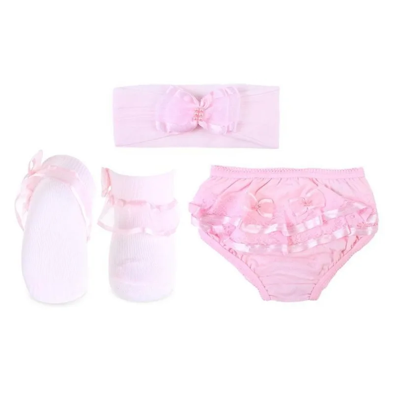 Kit Infantil 3 Peças Baby Kids RN Rosa (MP)