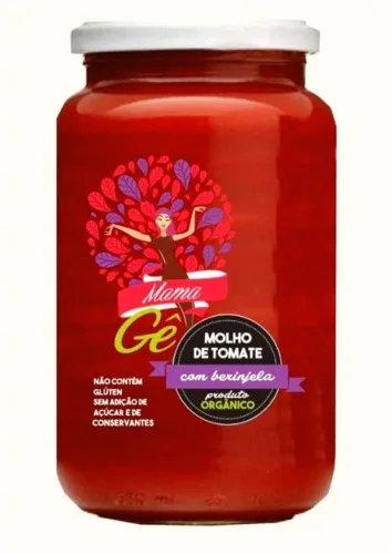 MOLHO TOM.MAMA GE C/BERINJELA ORG.340G - MAMA GE