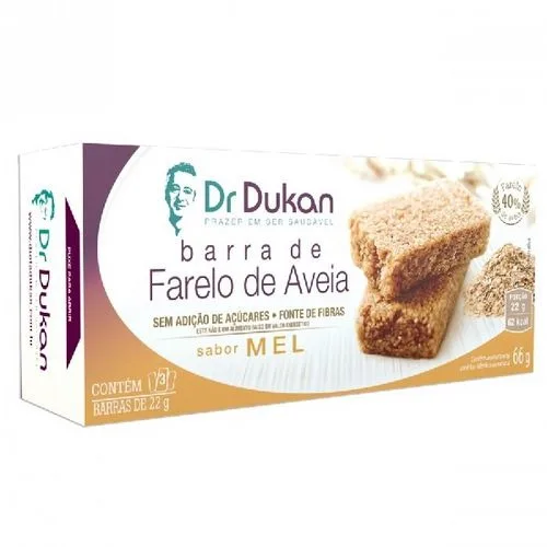 Barra De Cereal Dukan Mel 22g C/3 - DR DUKAN - Mercearia