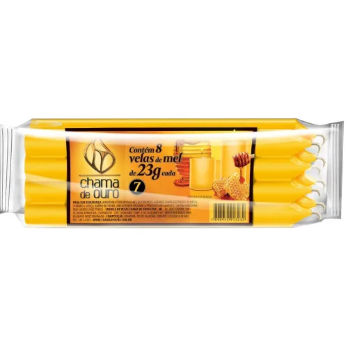 Vela Votiva Chama De Ouro 250g Mel - CHAMA DE OURO - Bazar