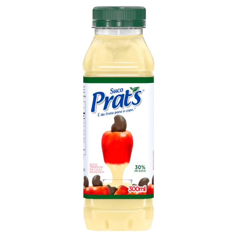 Suco Adoçado Caju Prat's Garrafa 300ml
