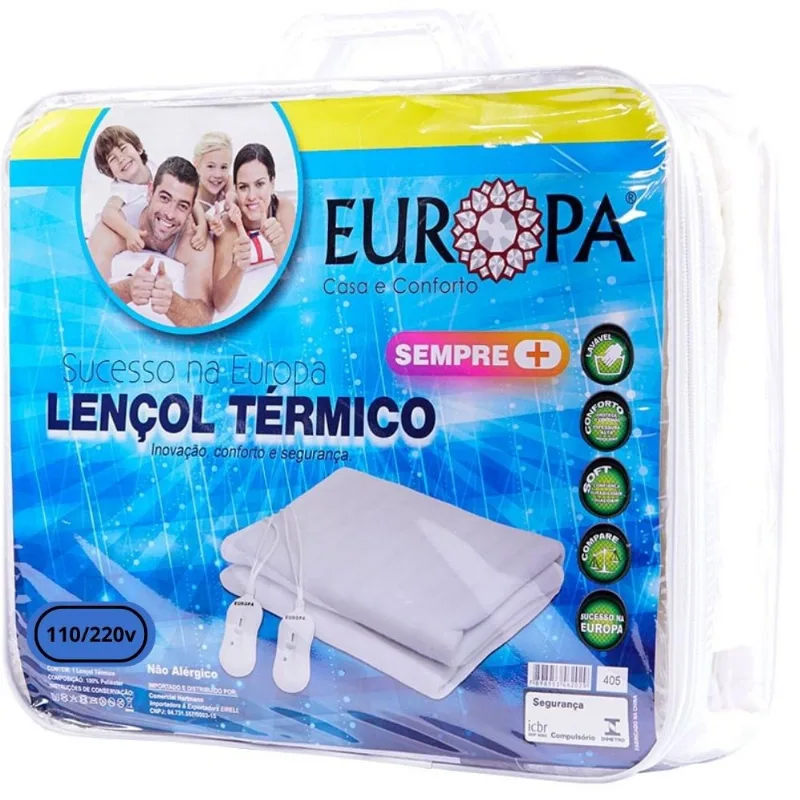 Lençol Térmico Casal 3 Temperaturas Europa 127v