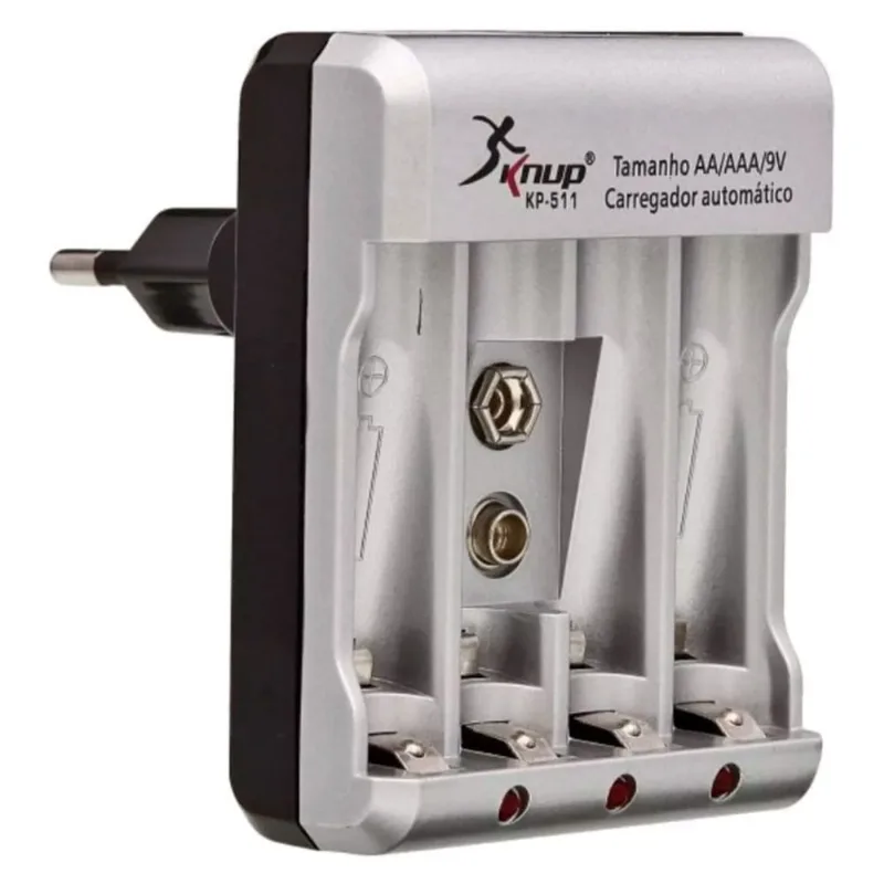 Carregador De Pilhas Knup KP-511 (MP)