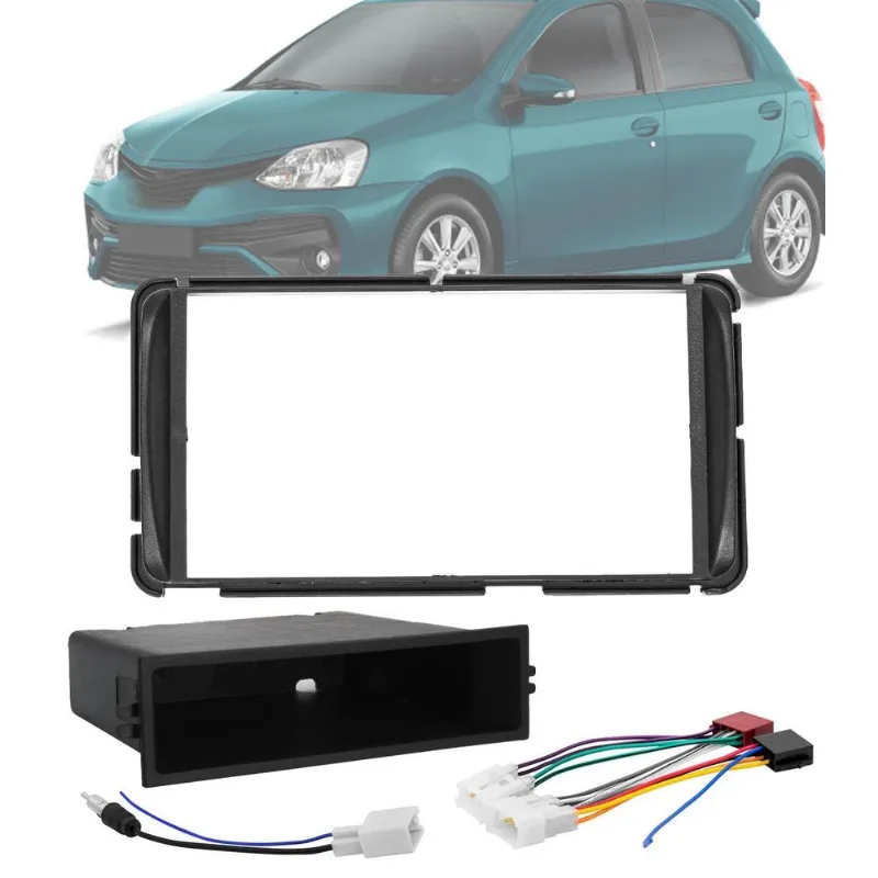Moldura Painel 1 E 2 Din Cd Dvd 2 Din + Chicote Ligação +