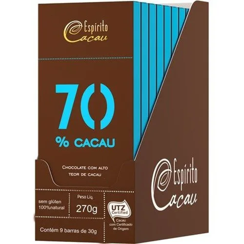Tablete Espirito Cacau 30 Grs 70  - ESPIRITO CACAU