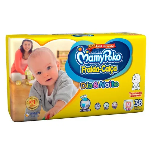 Fralda Mamypoko Calca Dia /noite M 38un - MAMYPOKO - Bebê