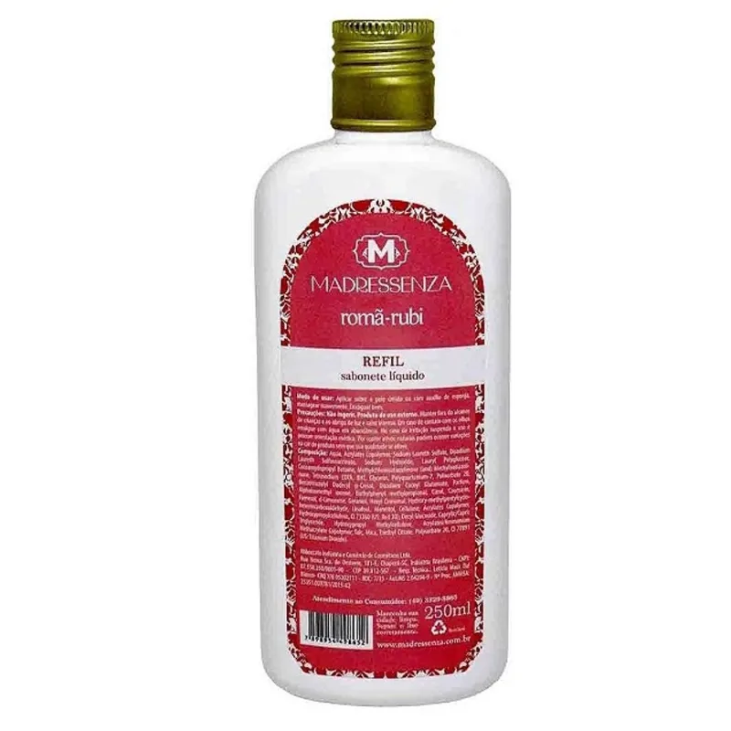 Madressenza Refil Sabonete Líquido Romã Rubi 250ml