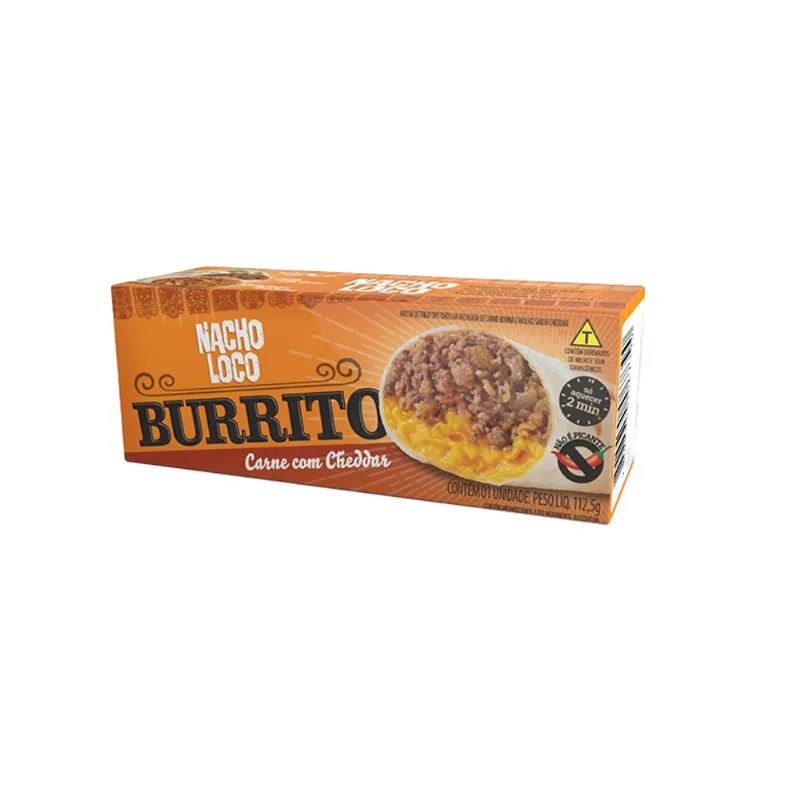 Burritos Nacho Loco Carne com Cheddar 112,5g