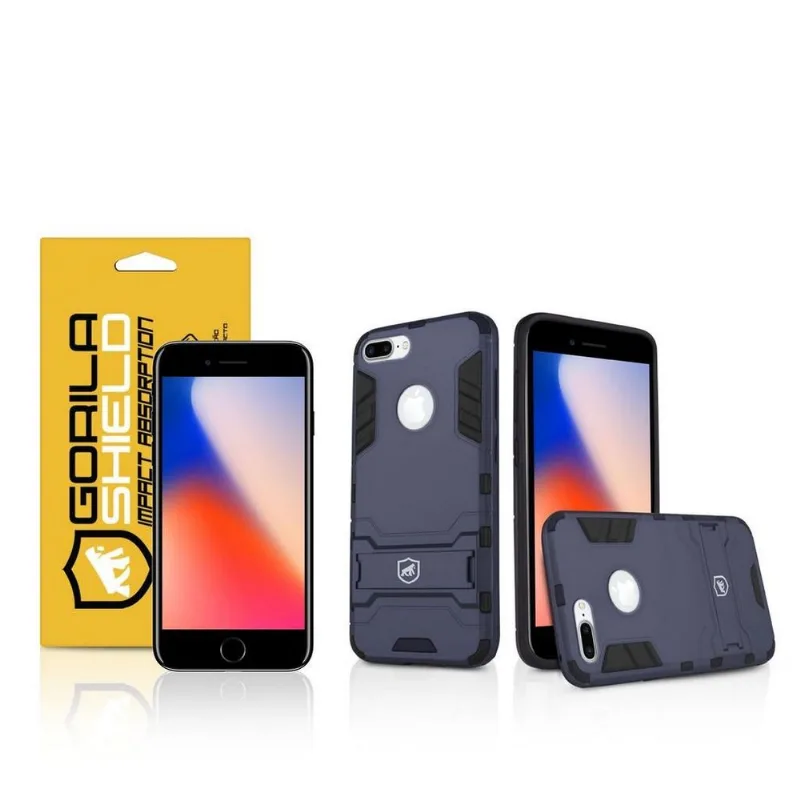 Kit Capa case capinha Armor e Película Vidro Dupla para Iphone 8 Plus - Gorila Shield