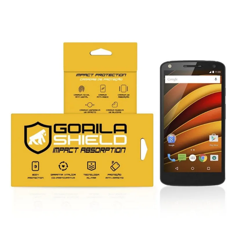 Película Nano Gel dupla para Motorola Moto X Force - Gorila Shield (Cobre toda tela)