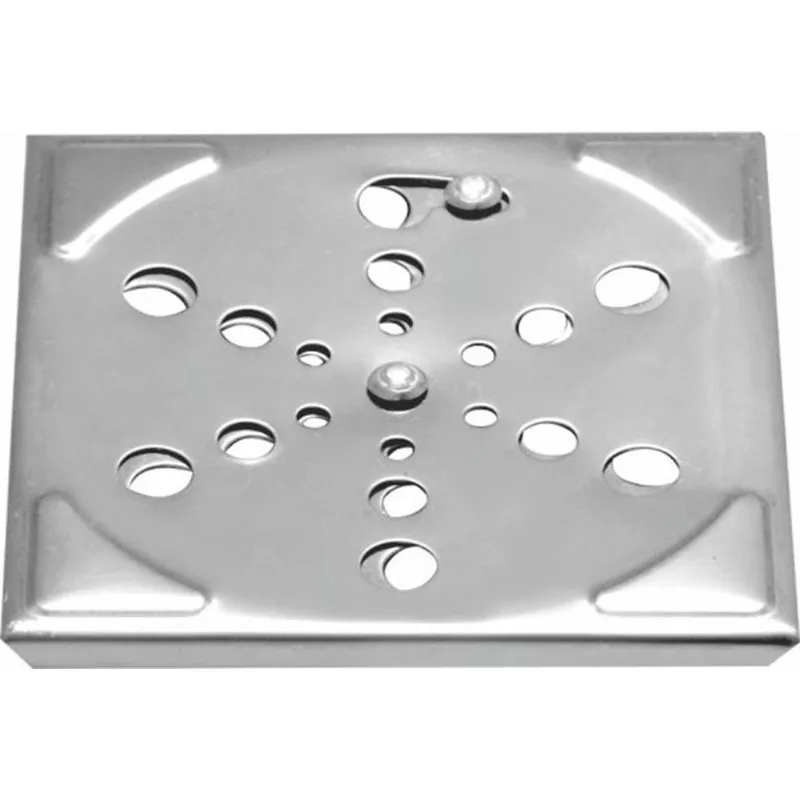 Grelha Quadrada Clara Inox 10x10cm Sem Caixilho