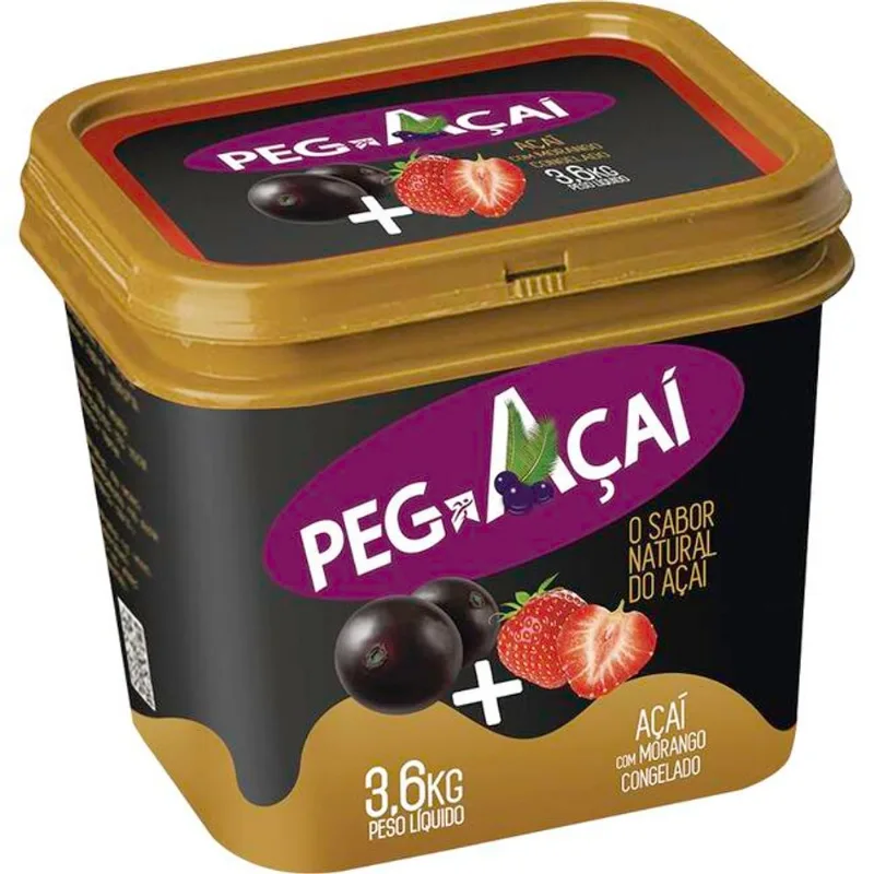 Açaí Peg Açaí Congelado Morango 3,6kg