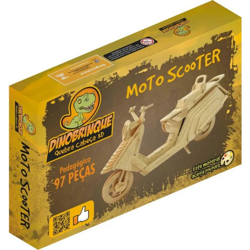 Quebra Cabeça 3D - Moto Scooter 97 peças