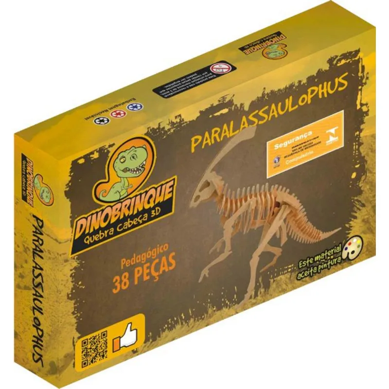 Quebra Cabeça 3D - Parassaurolofo 38 peças