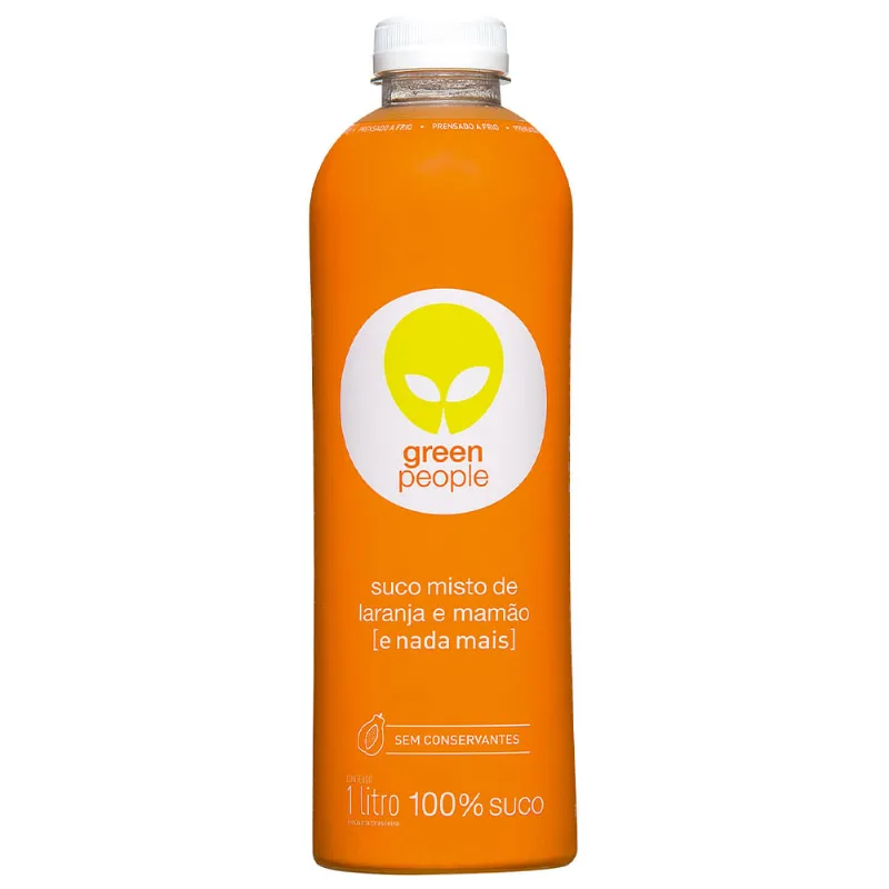 Suco de Laranja e Mamão Greenpeople 1 Litro