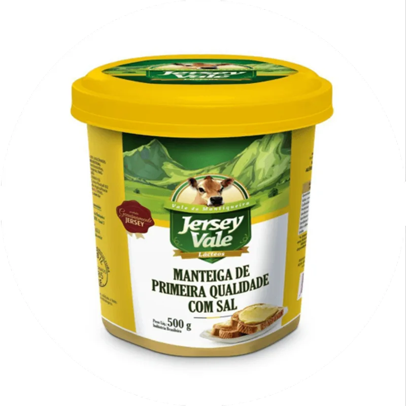 Manteiga com Sal De Primeira Qualidade Jersey Vale Pote 500g