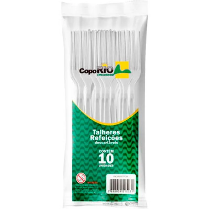 Garfo de Refeição Coporio Premium Branco 10 un