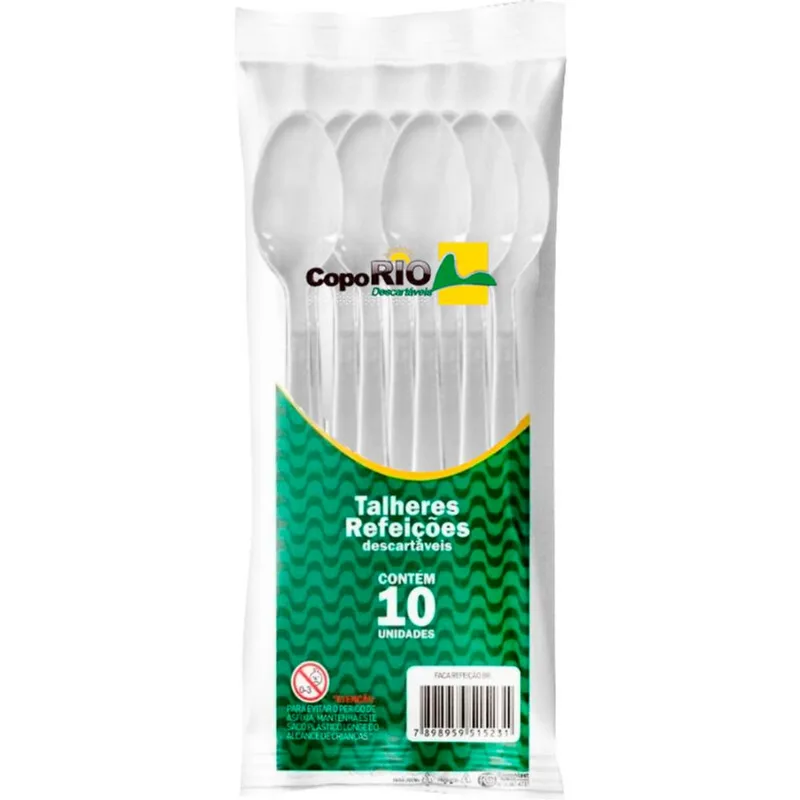 Colher de Refeição Coporio Premium Branco 10 un