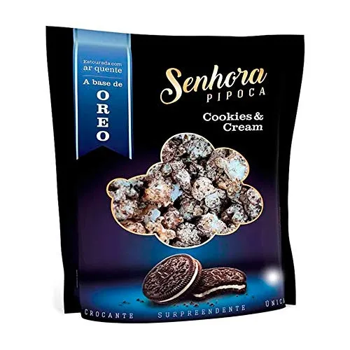 Pipoca De Cookies /cream Whey Senhora Pipoca 100g - SENHORA PIPOCA - Mercearia